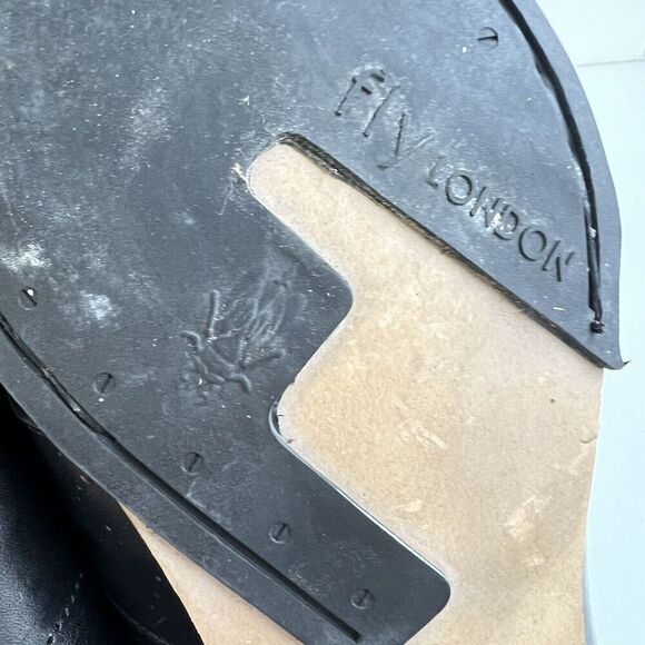 Fly London Mens Dress Shoes Size 44 US 10.5 Black Leather Monk Strat Adjustable main image 8